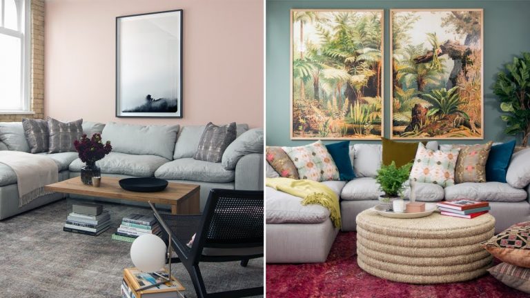 One Sectional Sofa, Two Living Room Looks! | H&H Design Challenge